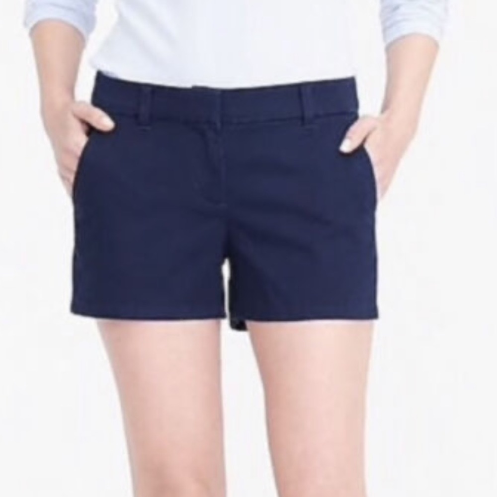 Navy Chino J. Crew Shorts
